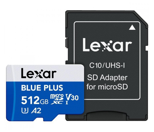 Lexar 512GB microSDXC Blue Plus UHS-I A2 V30 - 1539418 - zdjęcie